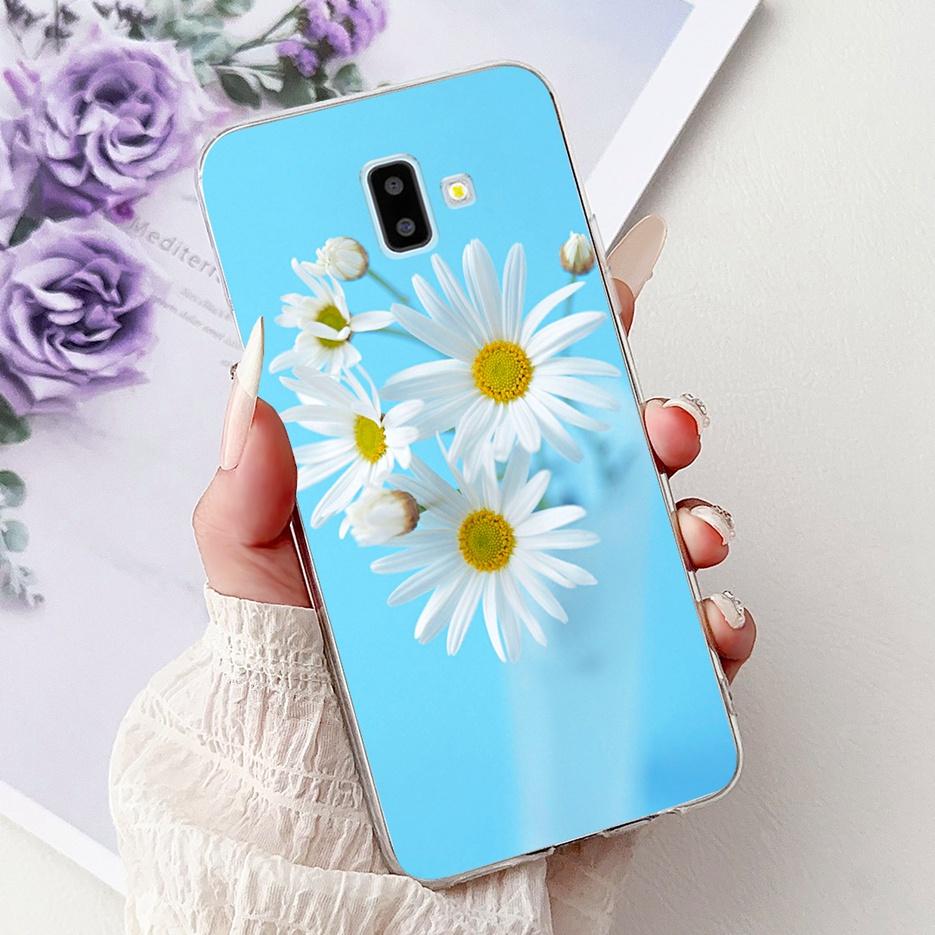 For Samsung Galaxy J6 Plus Case SM-J610F Cute Fashion Love Heart Painted Cover Soft Silicone Case For Samsung J6 J600F J6+ Shell