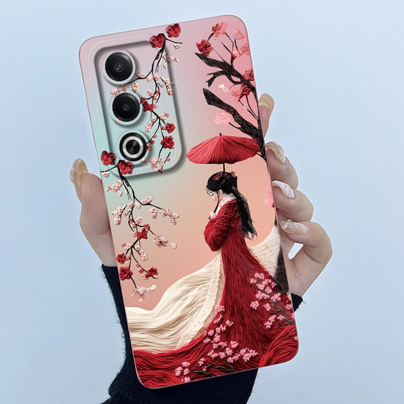 For OPPO A80 5G Case Fashion Simplicity Flower Soft Silicone Back Case For OPPO A80 5G CPH2639 Phone Cover OPPOA80 A 80 Fundas