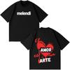 Rapper Melendi Tour Print 2026 T-Shirt Herren Damen Hip Hop T-Shirt Kurzarm Locker Lässig Baumwolle