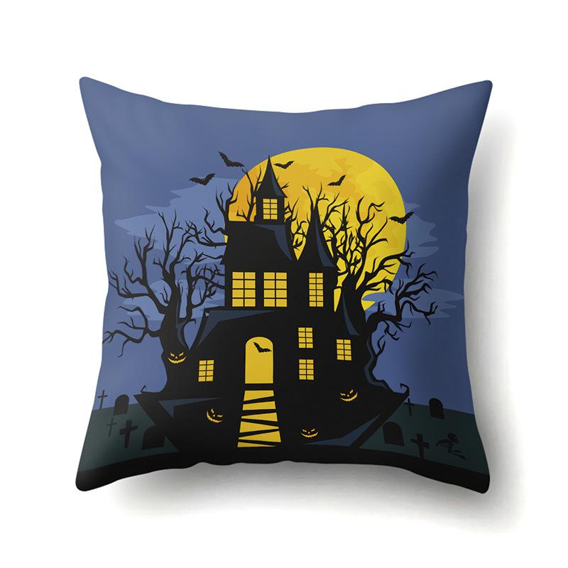 Halloween Pillow Cover Car Waist Pillow Pumpkin Sofa Cushion Cover Office Home Living Room Pillow Cover Premium