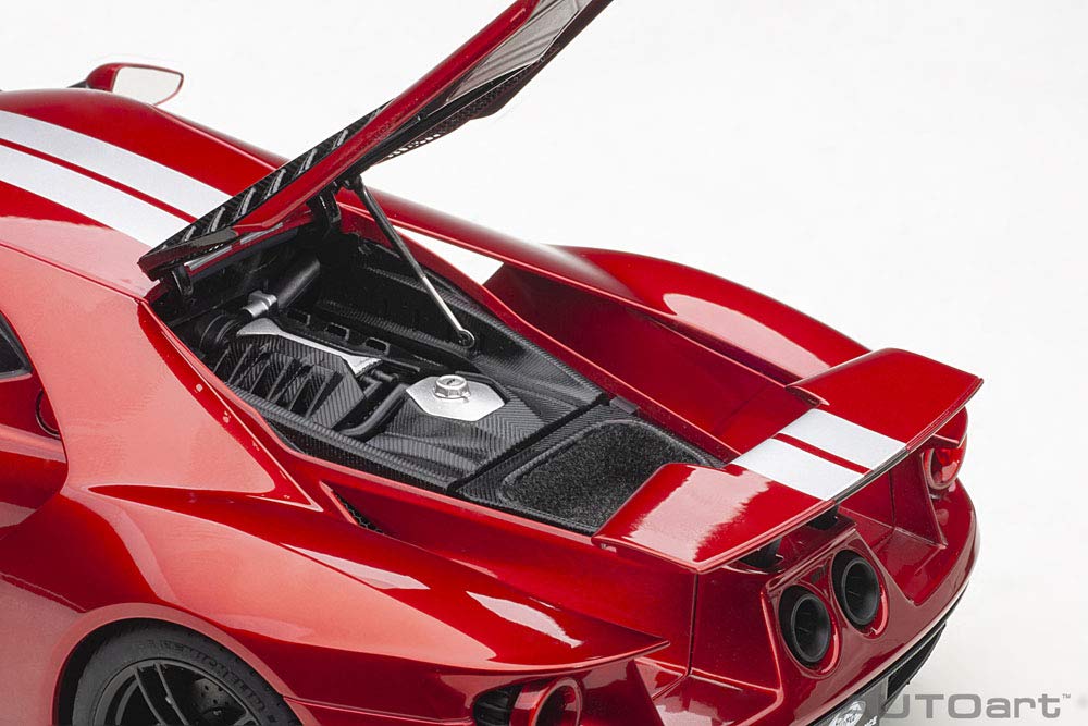 AUTOart 1/18 Scale 2017 Ford GT Metallic Red with Silver Stripes (Finished Product)