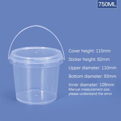 150Ml-1500Ml Plastik Kova + Kapaklı - Boş Beyaz Saplı - Büyük Gıda Kovası