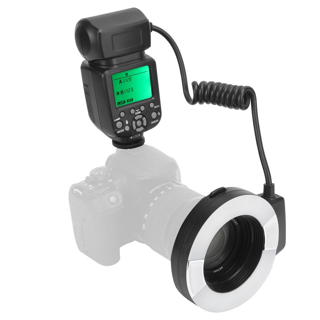 TTL Ring Shape Macro Flash Camera Flashlight Auto Focus with Adapter Ring Fit for Nikon