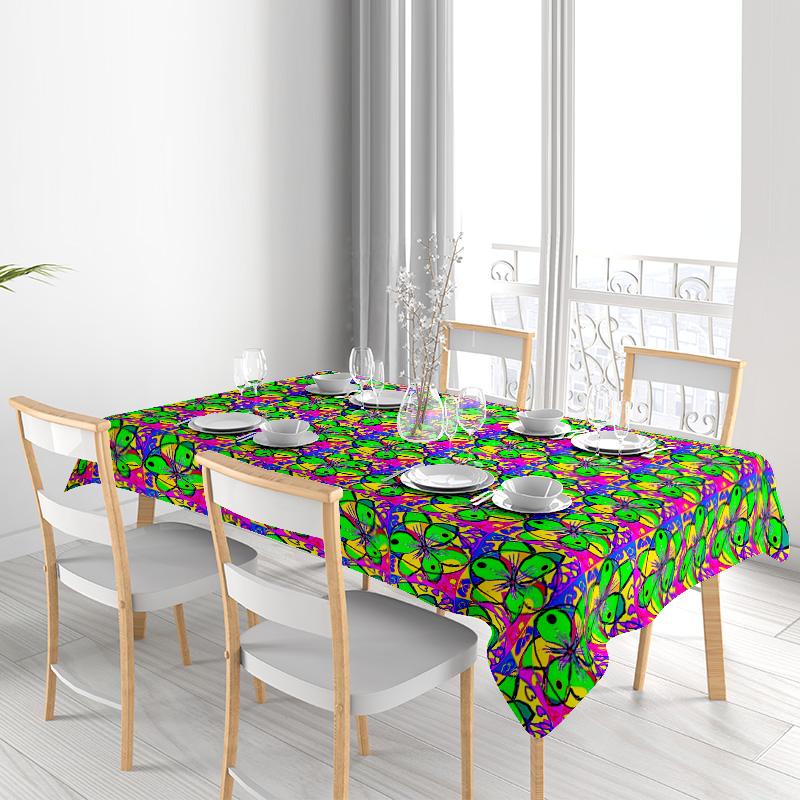 Waterproof Tablecloth Floral Vintage Farmhouse Kitchen Dining Table Cover Protector Rustic Party Decor