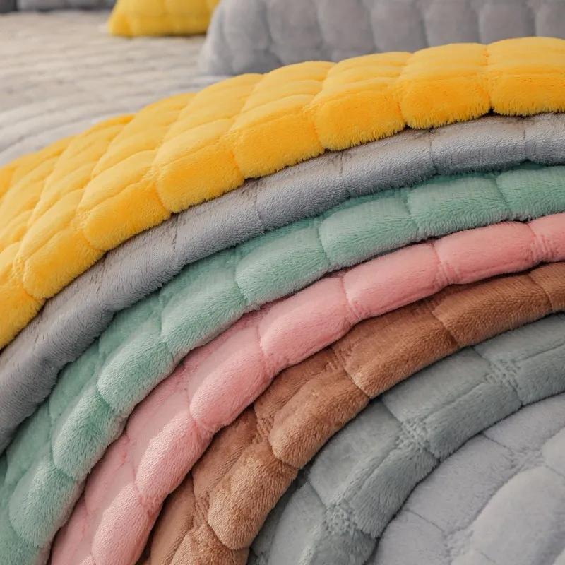 Copertura Ispessita per Tappetino da Divano Jacquard Foglie Nordiche Lounge Angolare a L Asciugamano per Divano Antiscivolo Protezione Copridivano per Casa Soggiorno
