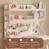 Multifunctional Student Desk Organizer: Multi-Layer Bookshelf & Pegboard