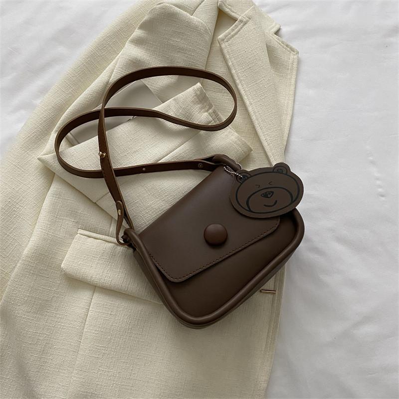 

Elegant Street Style Pu Leather Small Bag For Casual And Commute Use кавовий