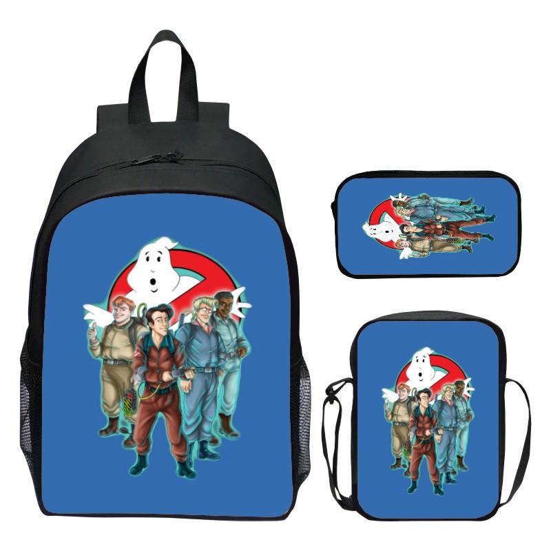 16 inch children's backpack set Ghostbusters elementary school backpack, toddler backpack, shoulder bag, pencil case