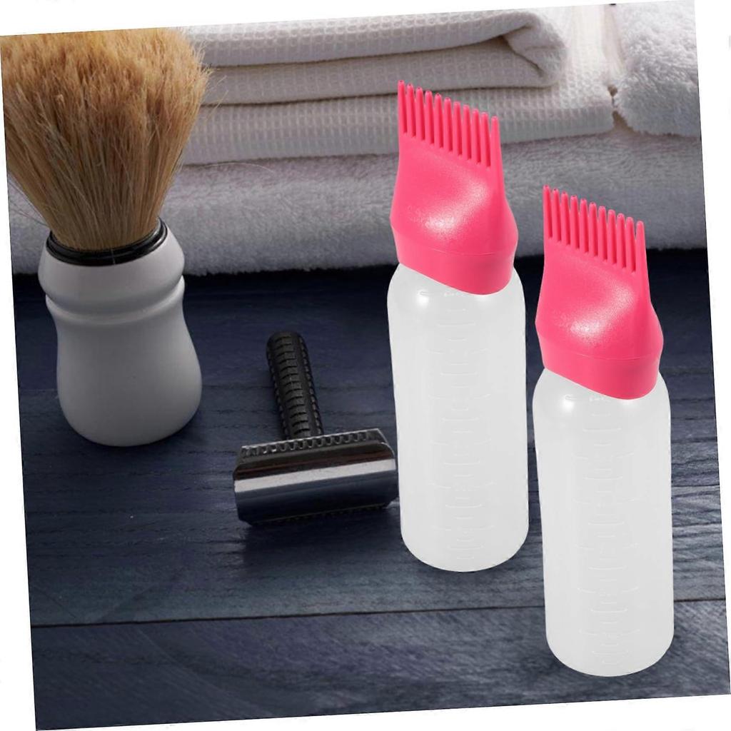 3Pcs Hair Color Applicator Bottle with Comb for Precision Root Application Salon and Home Use