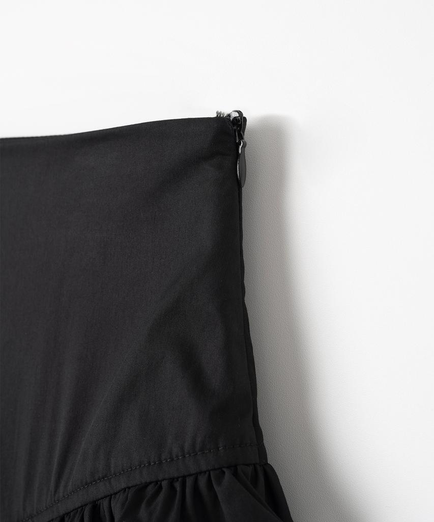 MILLO WOMEN Balloon Shirred Maxi Skirt [Black]