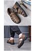 Men's Retro Leather Slip-On Sandals - Cool, Breathable, Lightweight Shoes with Thick Sole & Buckle