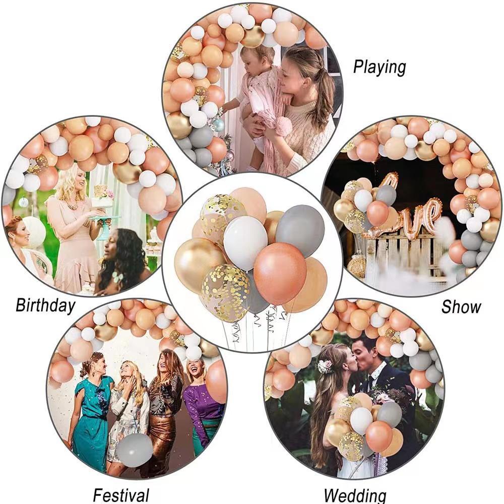 Vintage Latex Balloon Wreath Arch Set Birthday Wedding Party Decorative Balloon