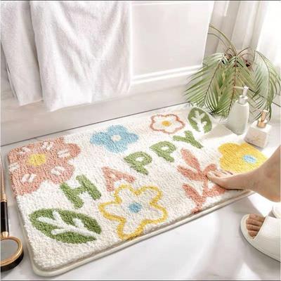 Quick-Dry Anti-Slip Bathroom Floor Mat for Water Absorption