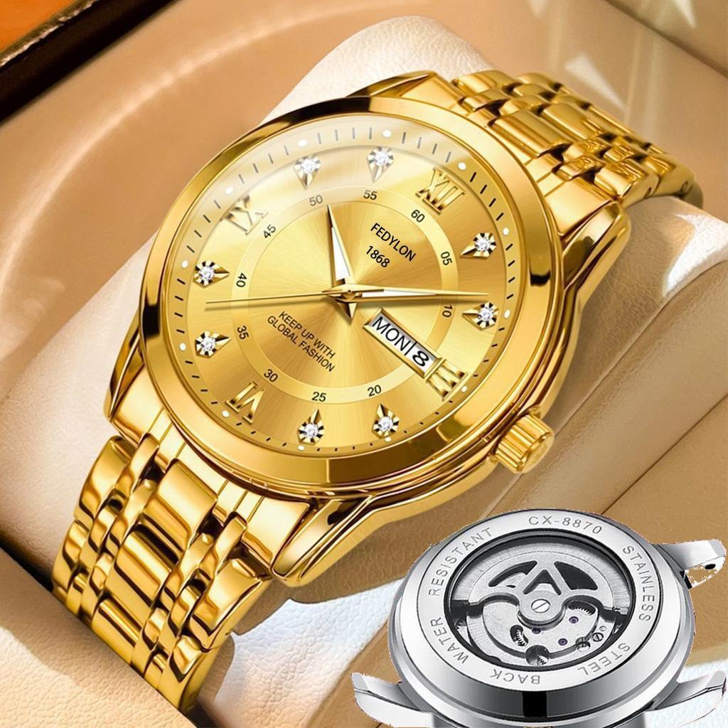 Montre Étanche Nouvelle Montre Homme Calendrier Double Anglais Montre à Quartz Lumineuse