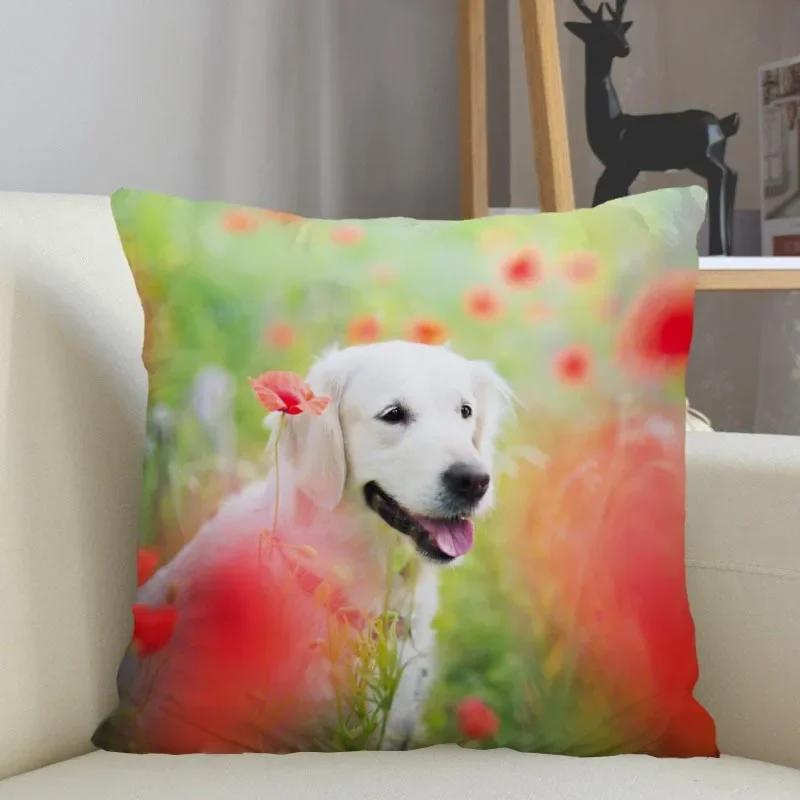 Golden Retriever Hund Kissenbezug Sofa Dekorative Kissenhülle Kissenbezug Heimdeko Großhandel