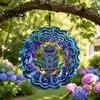 Decorative Spinner for Trees And Fences Outdoor Owl/Hummingbird/Flower/Tree of Life/Rooster Wind Spinners, Reflective Spinners Garden Decor,