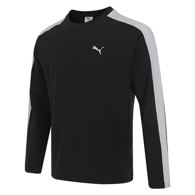 

Puma Prime Retro T7 Long Sleeve Crew Neck T-Shirt Men tops 634785-01 S