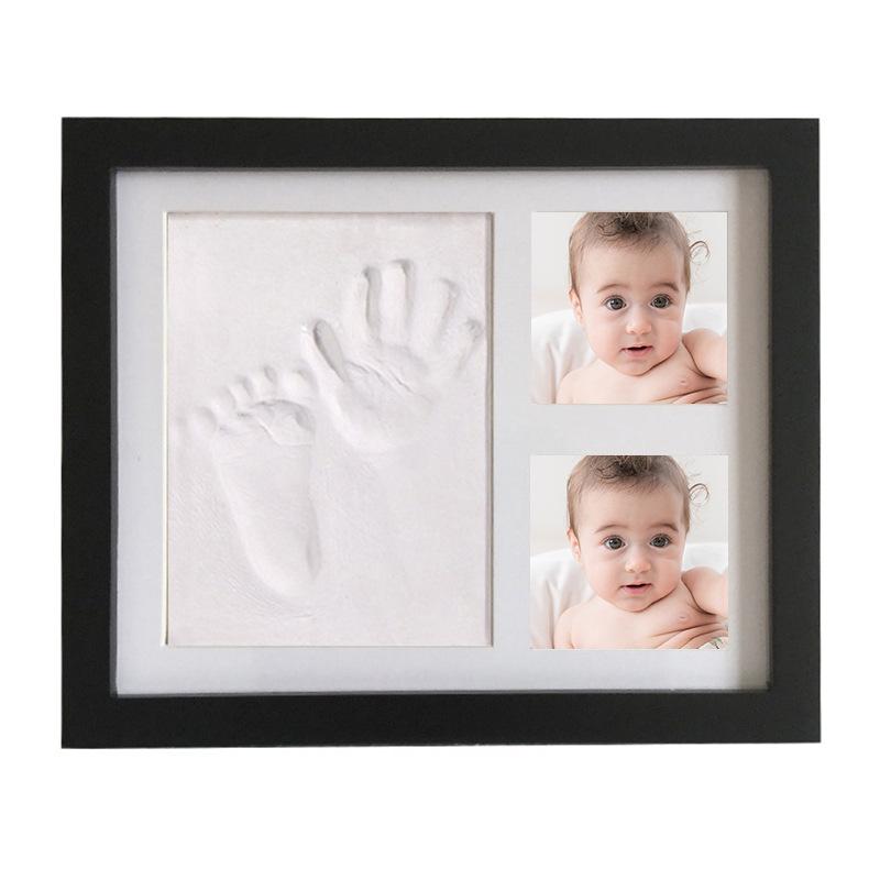 Creative Baby Handprint & Footprint Clay Frame - White Handmade Souvenir