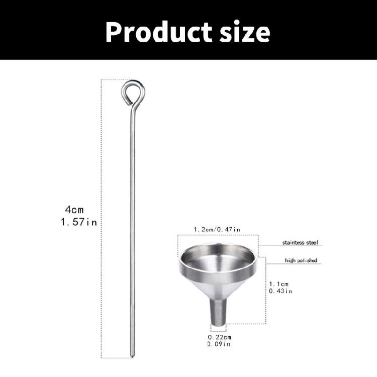 Sturdy Aluminum Alloy Mini Funnel Elegant Aluminum Alloy Mini Funnel Set For Precise Liquid Pouring And Storage