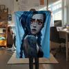 1Pc Cartoon Print Flannel Blanket, High Quality Comfortable for All Seasons, Home Decor, Warmth and Comfort, Perfect for Christmas Birthday Gift