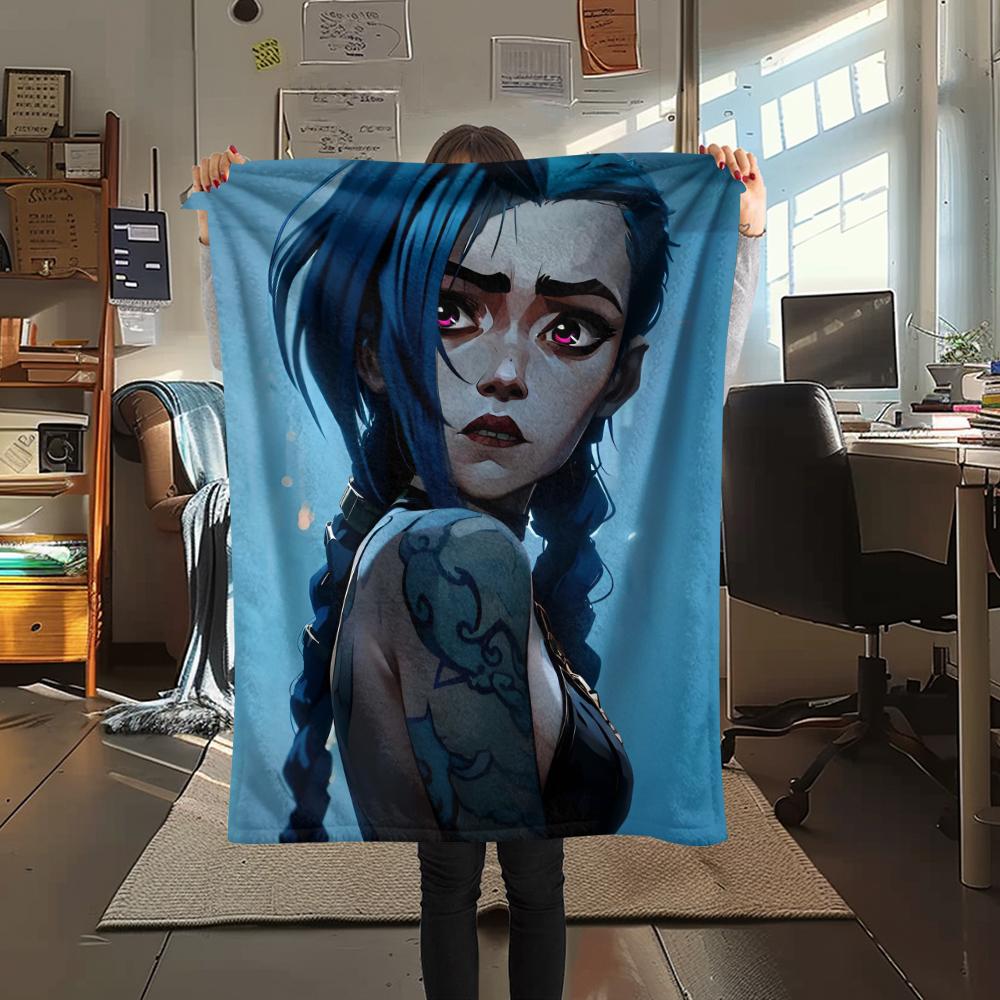 1Pc Cartoon Print Flannel Blanket, High Quality Comfortable for All Seasons, Home Decor, Warmth and Comfort, Perfect for Christmas Birthday Gift