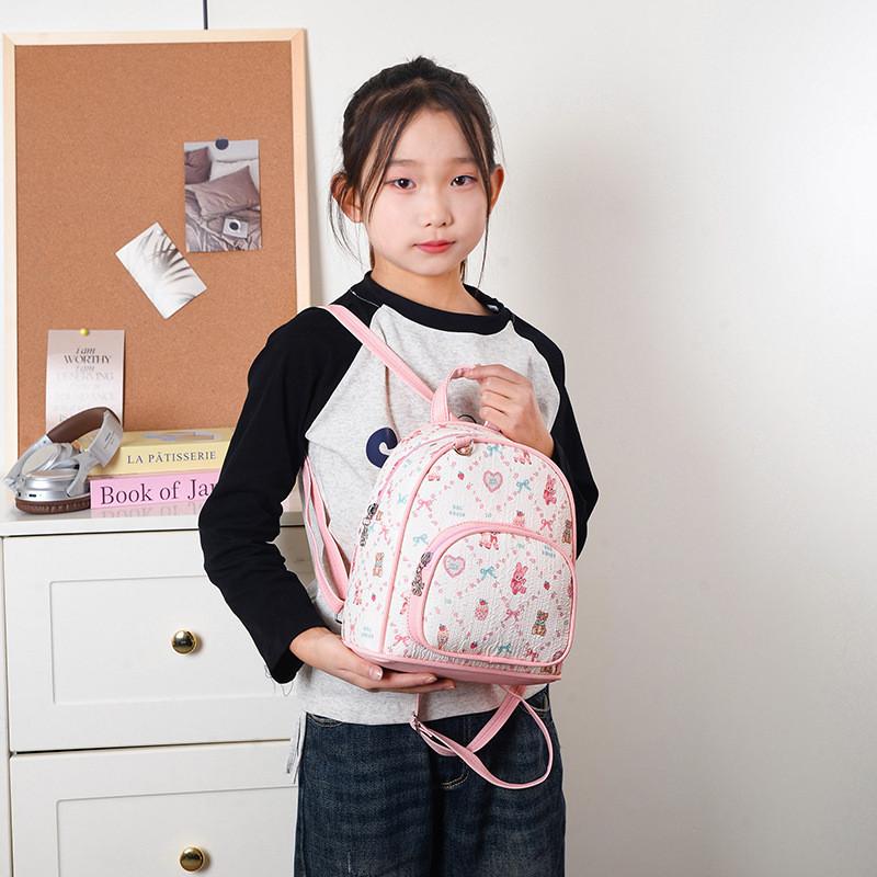 Oxford Cloth Childrens Winter Cute Dual Shoulder Backpack For School Kids