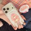 New 2026 Cute Floral Bunny Magnetic Phone Case For iPhone 17 16 15 14 Pro Max Bling Lens Pink Purple Clear Shockproof Cover For