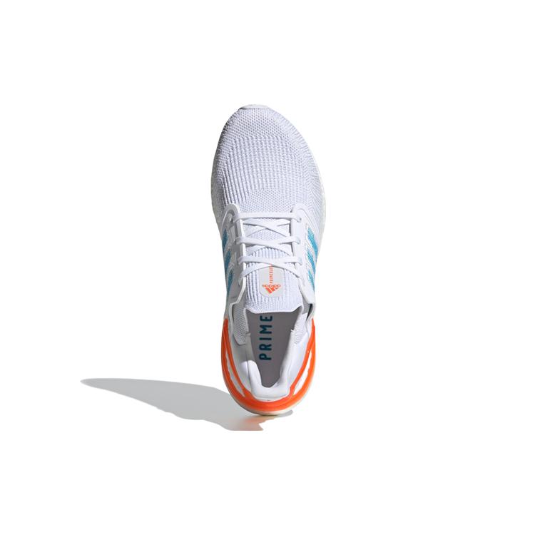 New Adidas Ultra Boost 20 White Sharp Blue True Orange EG0768