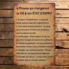 Vintage French Quote Metal Poster Wall Art for Home Garage Cafe Gift