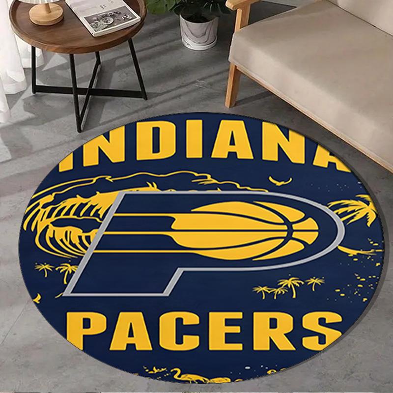 Pacers Basketball Team  Round Rug for Livingroom,Bedroom, Palyroom, Chair Rug, Area Rug, Circle Carpet, Large Size Fan Christmas Gift