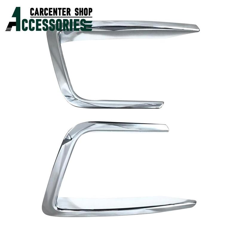 Chrome Front Fog Light Lamp Cover Decoration Sticker Trim For Ford Expedition 2018 Car Accessories