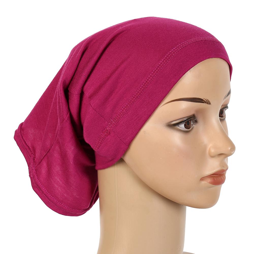 Muslim Underscarf Turban Hijab Ninja Inner Hat Women Chemo Cap Hair Loss Cover Beanie Bonnet Headwear Stretch Head Scarf Wrap