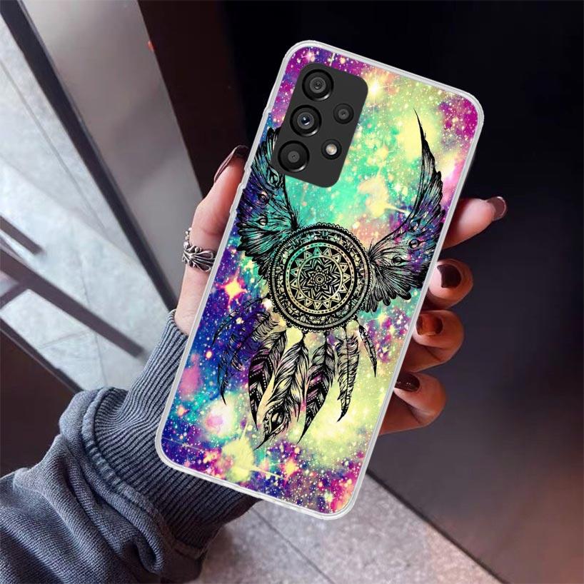 Retro Feather Dreamcatcher Phone Case For Samsung Galaxy A12 A52S A42 A32 A22 A51 A50 Note 20 Ultra 10 S10 Plus A71 A70 A31 A30