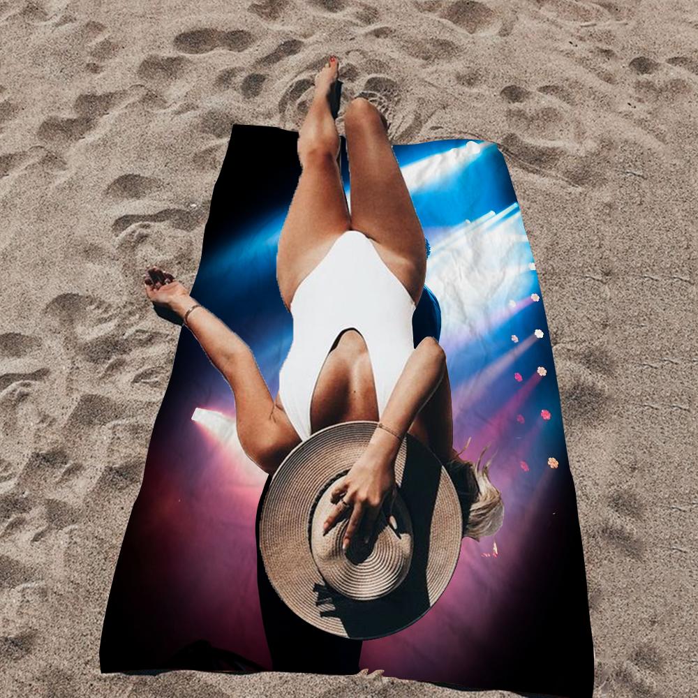 

Damso Qalf Big Microfiber Beach Towels Quick Dry Towel Sand Beach Towels Pool Towel for Travel Swim Pool Yoga W40*H60(CM)
