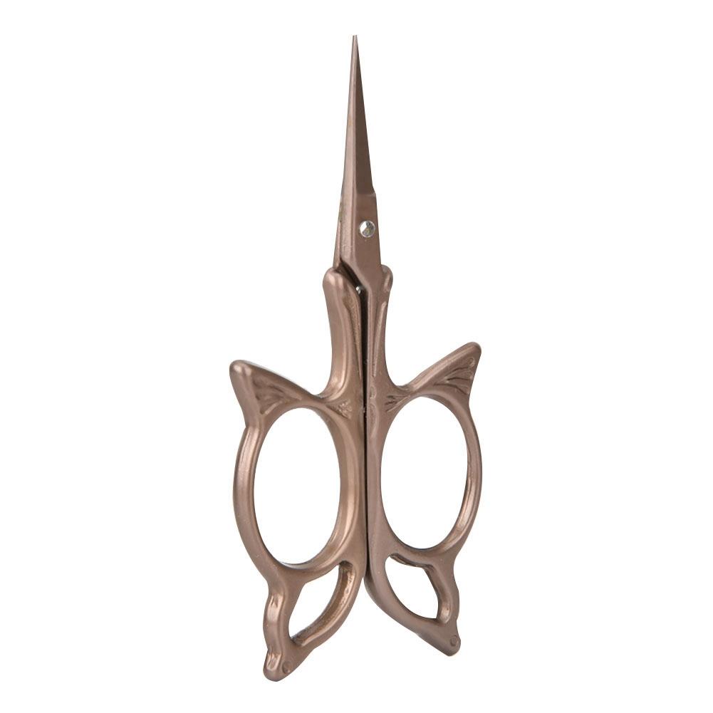 1pc Antique   Stainless Steel Tailor Scissors Household   Sewing Accessories (Gold)