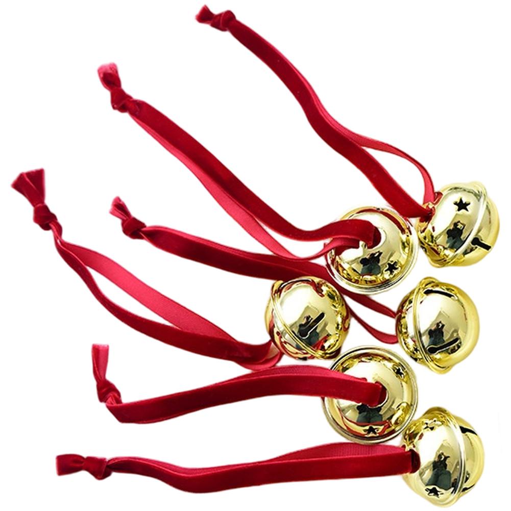1 Set Glockenanhänger Weihnachten Eisen Glocken Ornamente Set mit 6 Rot Hängende Dekoration Vielseitige Festliche Glocke Weihnachtsdeko