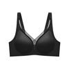 Deep V Mesh Seamless Wireless Bra with Jelly Cups Gathered Support Intimates for Large Bust Minimize Chest Look Comfort Ladies Underwear