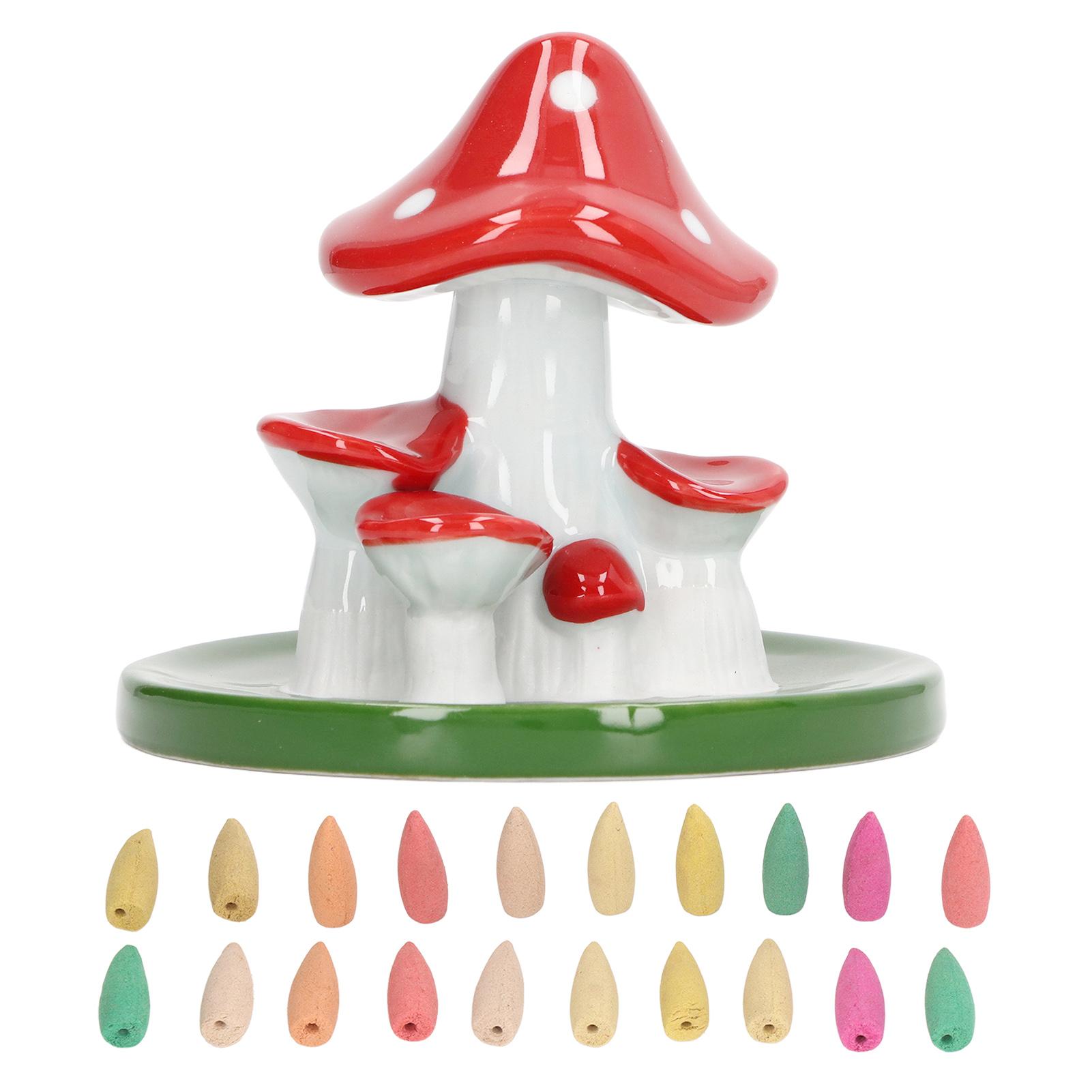 

Грибные курильницы с обратным потоком, симпатичный держатель для благовоний в виде водопада с 20 конусами благовоний для спальни