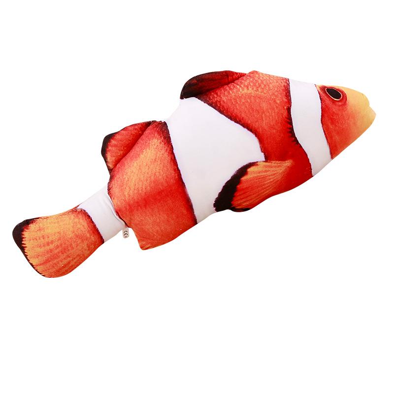 Plush Catnip Fish Toy & Teasing Stick for Cats