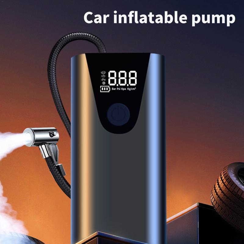 120W Car Air Pump 12V Portable Wireless Air Compressor With LCD Digital Display Auto Tire Inflator Pump Electric Tire Inflator