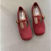 Autumn Women Flat Shoes Round Toe Slip on Ladies Elegant Mary Jane Shoes Soft Flat Heel Outdoor Dress Ballerin