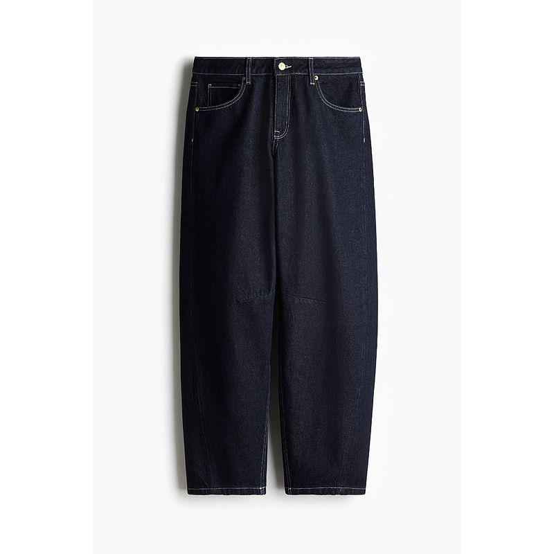 

HM Autumn Women s Tube-Shaped Mid Waist Denim 1263628 Deep cowboy Blue 170/88