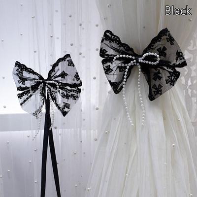 2Pcs/set Lace Bow-knot Curtain Tieback Clip Tied Belt Exquisite Curtain Strap Curtain Hanging Rope Living Room Home Decor