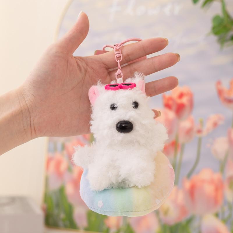 New Scribbled Puppy West Highland Bag Pendant Cute Doll Keychain To Send Girlfriend Gifts
