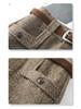 Petite Women's Grey Wool Blend High-Waisted Bootcut Wide-Leg A-Line Shorts - Autumn/Winter 2025 Collection