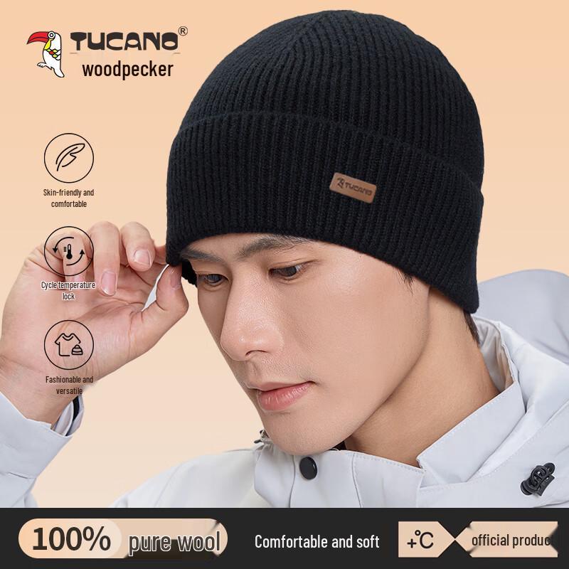 TUCANO Men s Pure Wool Winter Knitted Hat