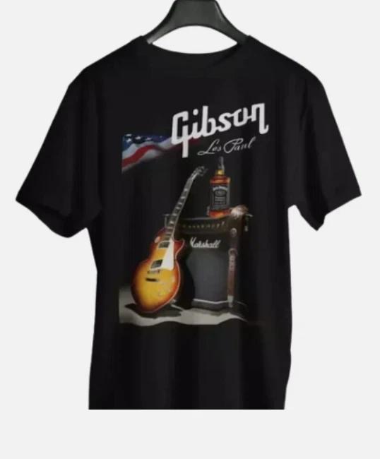 Gibson Les Paul guitar t shirt, ONE SIDE SHIRT, hot new unisex shirt 3XL