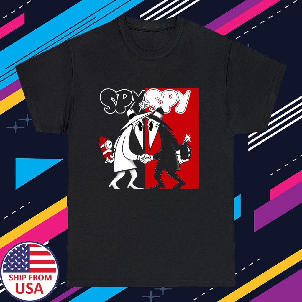 Spy Vs Spy Cartoon Megazine Men's Black Size S-5XL