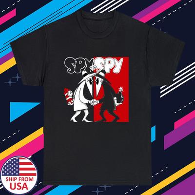 Spy Vs Spy Cartoon Megazine Men's Black Size S-5XL