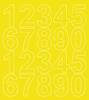 Self-Adhesive Number Stickers 5 Cm Stickers Yellow Matte